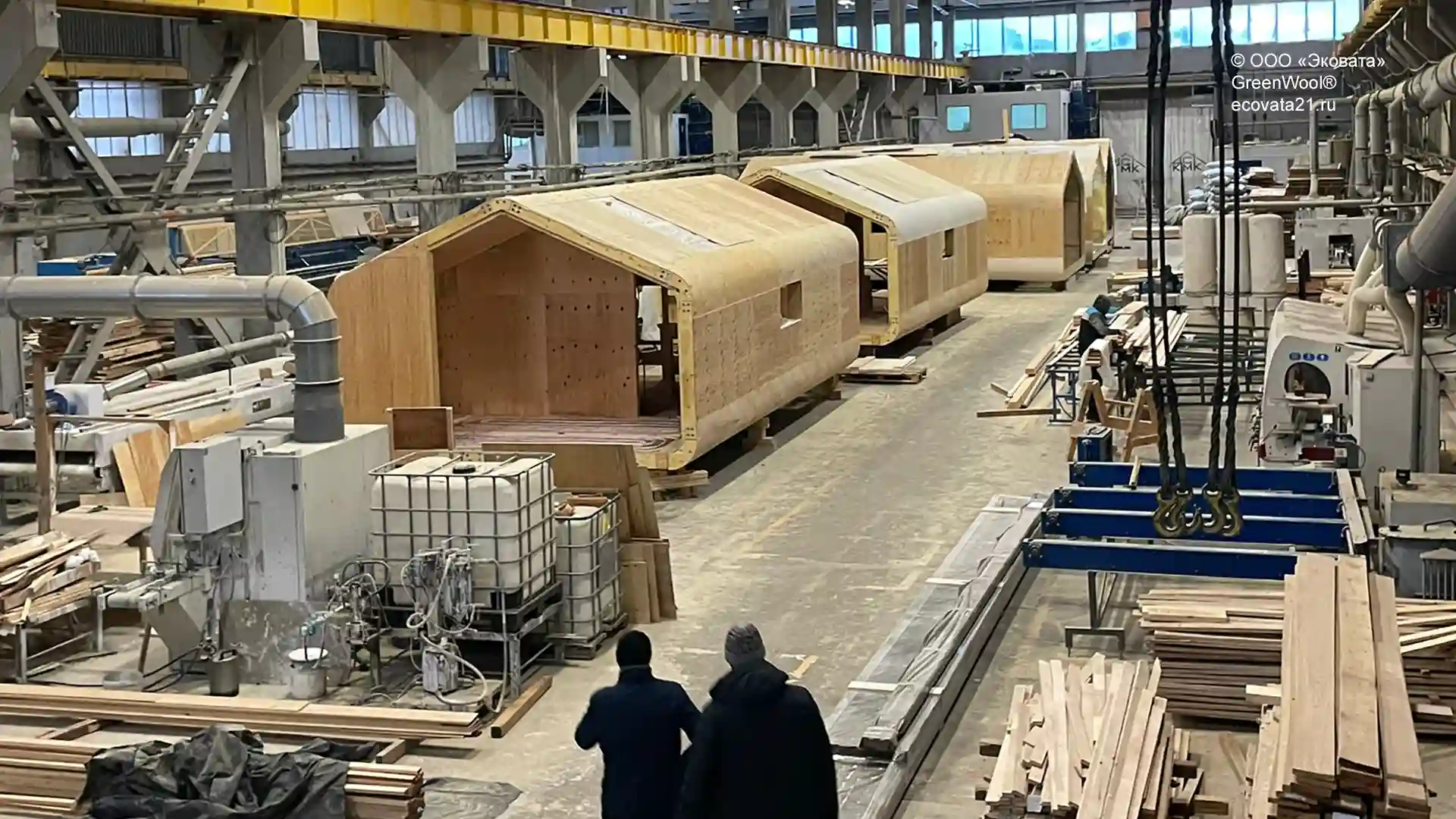 Производство модульных домов. Эковатой GreenWool мы утеплили парк-отель «Новая Земля» в Татарстане.