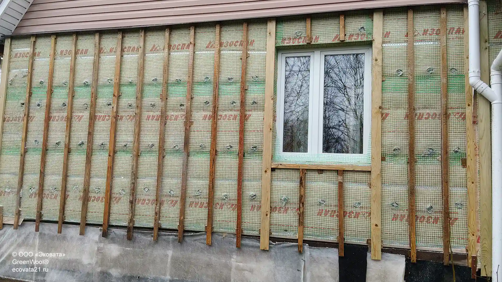 Профессиональное утепление эковатой в Подмосковье Фото 5. Бесшовная, герметичная и эффективная теплоизоляция толщиной стен 150 мм.