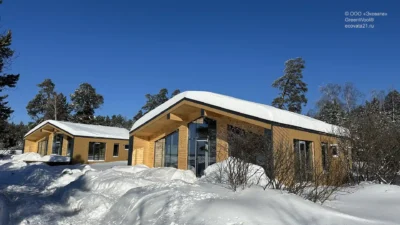 22 каркасных дома разной величины. Мы утеплили Эковатой GreenWool 22 дома базы отдыха в Чувашии.