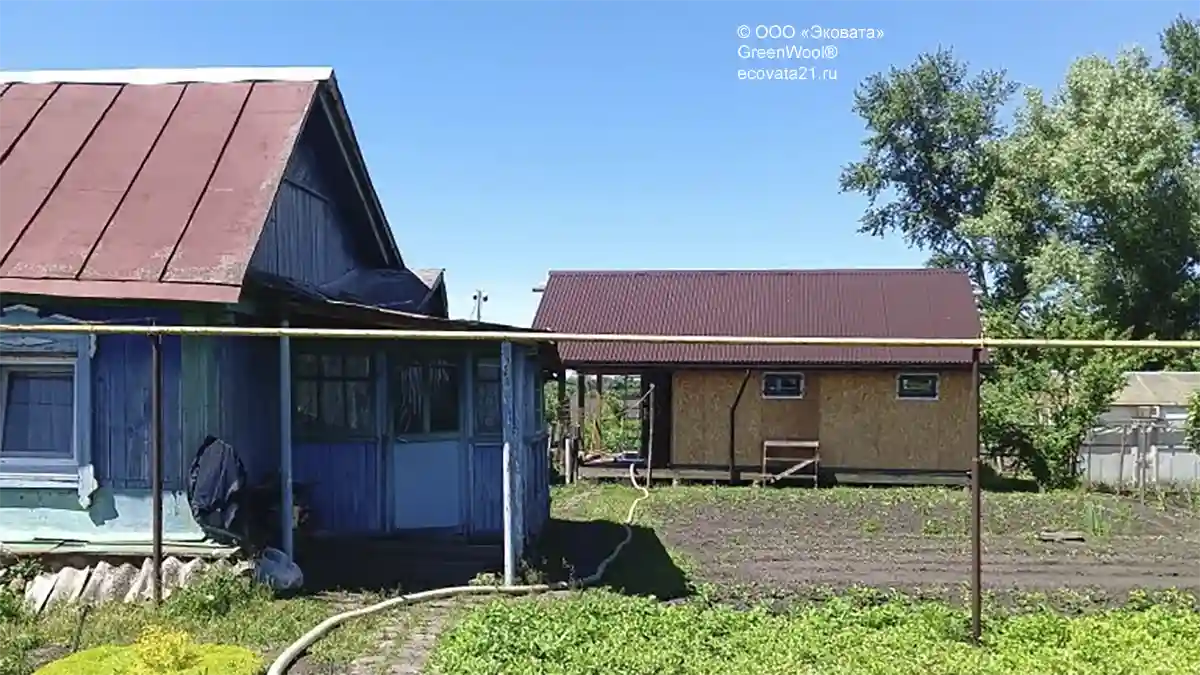 Каркасный дом в д. Ивановка, Республика Мордовия. Утепление каркасного дома эковатой GreenWool в Мордовии.